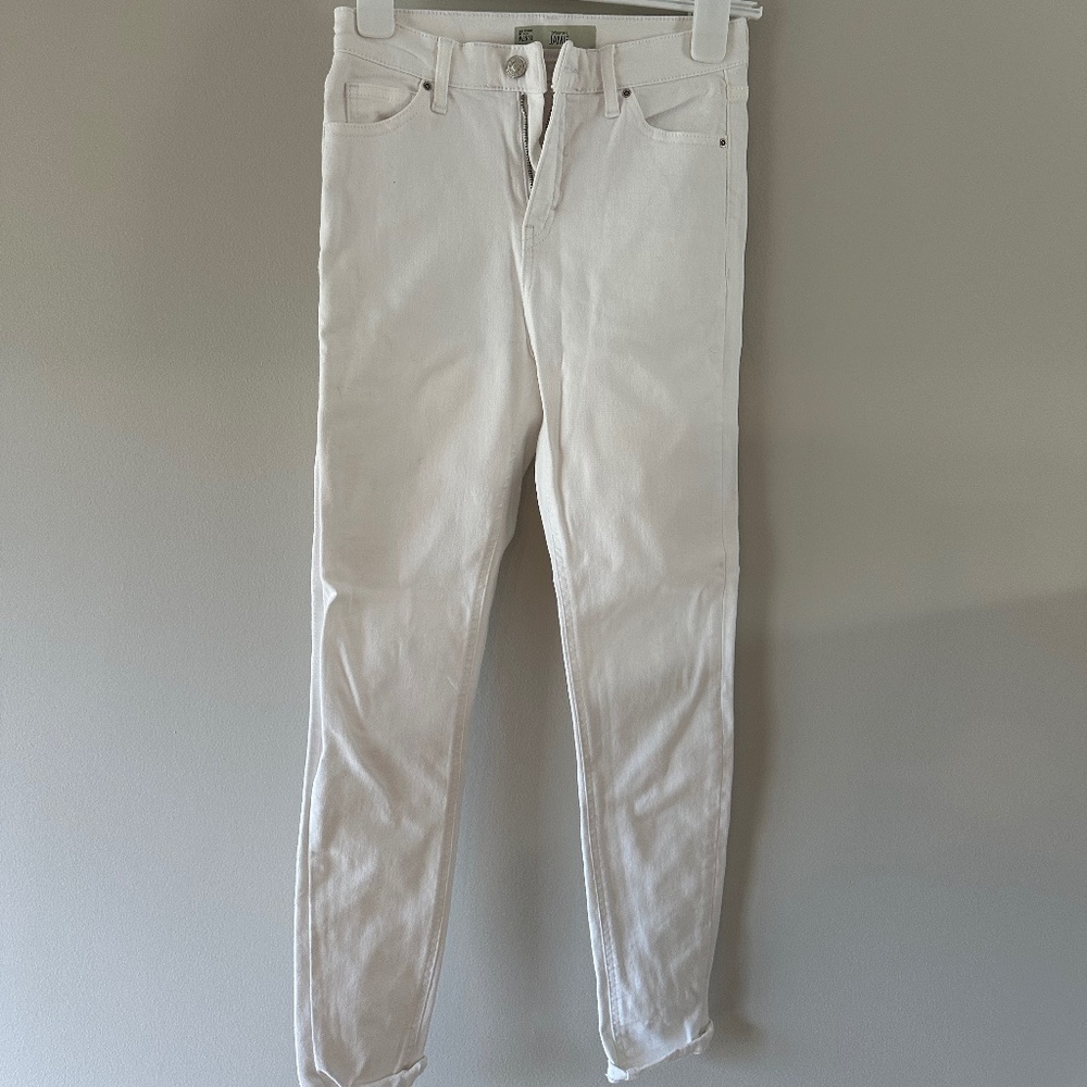 Topshop Moto Jamie White Jeans Size W26 L30